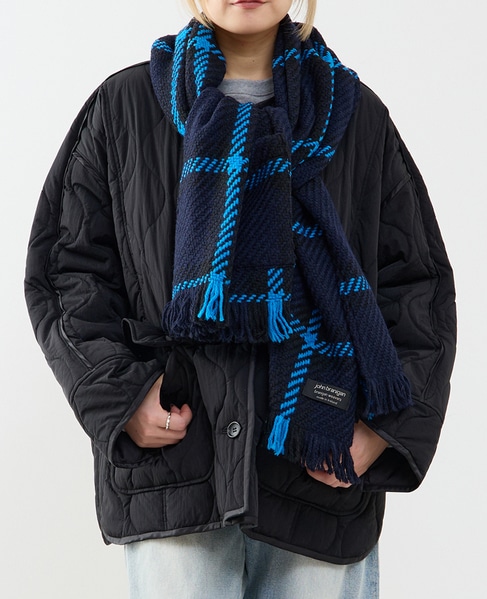 【John Branigan/ジョン・ブラニガン】ポケット付きストール 詳細画像 ブルー系その他 2