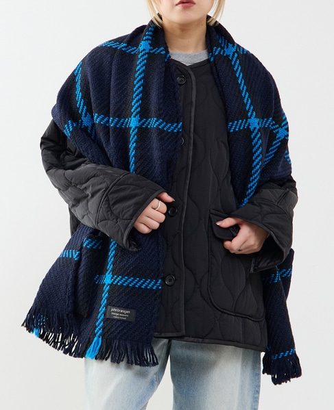 【John Branigan/ジョン・ブラニガン】ポケット付きストール 詳細画像 ブルー系その他 3