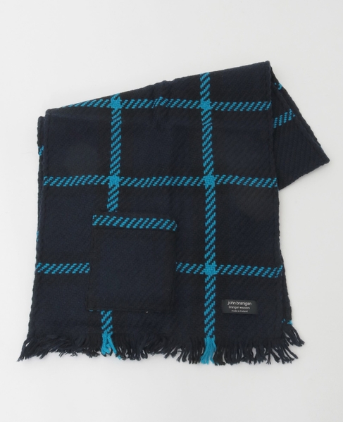 【John Branigan/ジョン・ブラニガン】ポケット付きストール 詳細画像 ブルー系その他 4