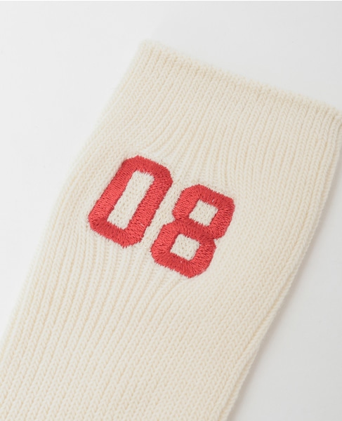 【GREEN BUTTER/グリーンバター】Needwork Mid-calf Socks 詳細画像 レッド 2
