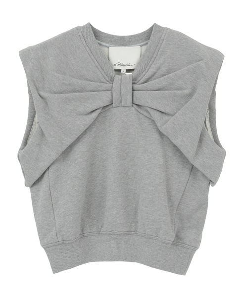 【3.1 Phillip Lim/スリーワンフィリップリム】リボントリム タンクトップ 詳細画像 グレー 1