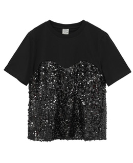 【BAUM UND PFERDGARTEN/バウムウンドヘルガーテン】スパンコールトップス