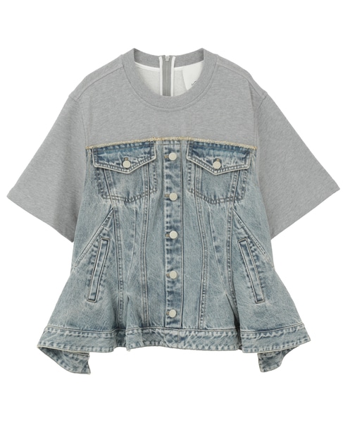 【3.1 Phillip Lim/スリーワンフィリップリム】Panelled cotton and top 詳細画像 インディゴ 1