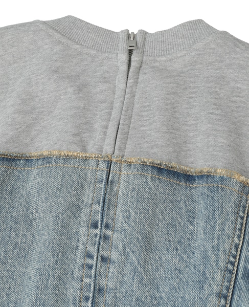 【3.1 Phillip Lim/スリーワンフィリップリム】Panelled cotton and top 詳細画像 インディゴ 4