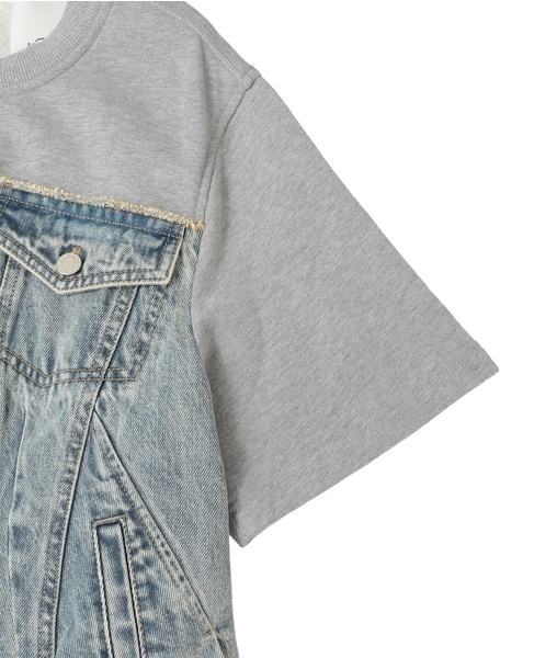 【3.1 Phillip Lim/スリーワンフィリップリム】Panelled cotton and top 詳細画像 インディゴ 6