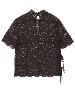 【BAUM UND PFERDGARTEN/バウムウンドヘルガーテン】フラワーレース・ハイネックブラウス