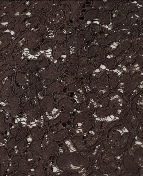 【BAUM UND PFERDGARTEN/バウムウンドヘルガーテン】フラワーレース・ハイネックブラウス 詳細画像 ブラウン 7