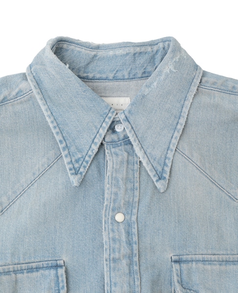 【KURO/クロ】ダメージ加工ウエスタンデニムシャツ 詳細画像 インディゴ 3