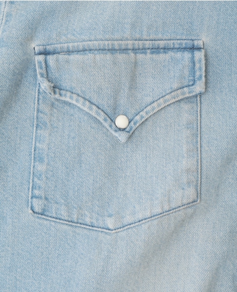 【KURO/クロ】ダメージ加工ウエスタンデニムシャツ 詳細画像 インディゴ 6