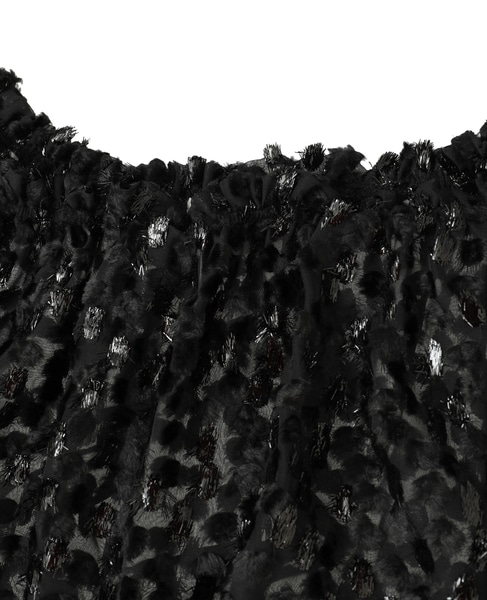 【COUTURE D'ADAM/クチュールドアダム】ジャカードシアー・オフショルダーブラウス 詳細画像 ブラック 3