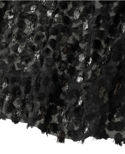 【COUTURE D'ADAM/クチュールドアダム】ジャカードシアー・オフショルダーブラウス 詳細画像 ブラック 5