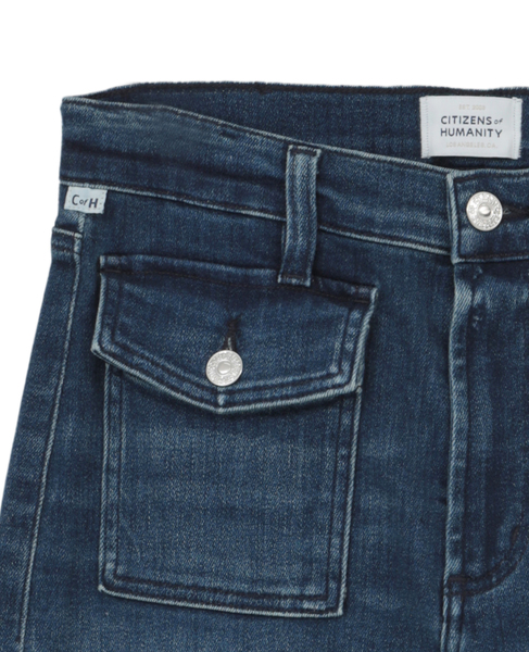 【CITIZENS of HUMANITY/シチズンオブヒューマニティー】Raven Patch Pocket Wide Leg Jeans 詳細画像 ブルー 3