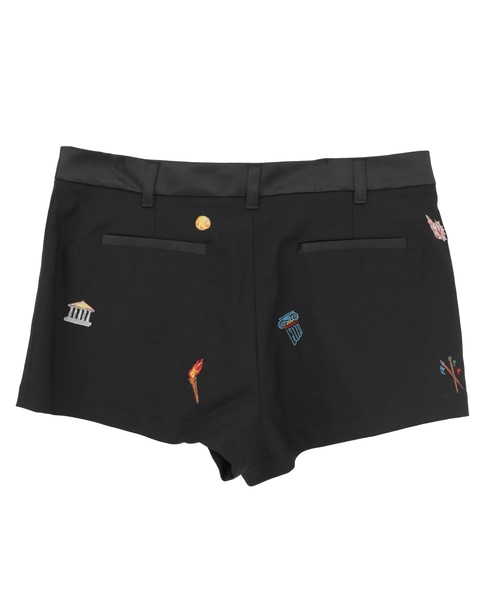 【Casablanca/カサブランカ】Embroidered Motif Wool Tailored Shorts（刺繍モチーフ ウール テーラード ショーツ） 詳細画像 ブラック 2