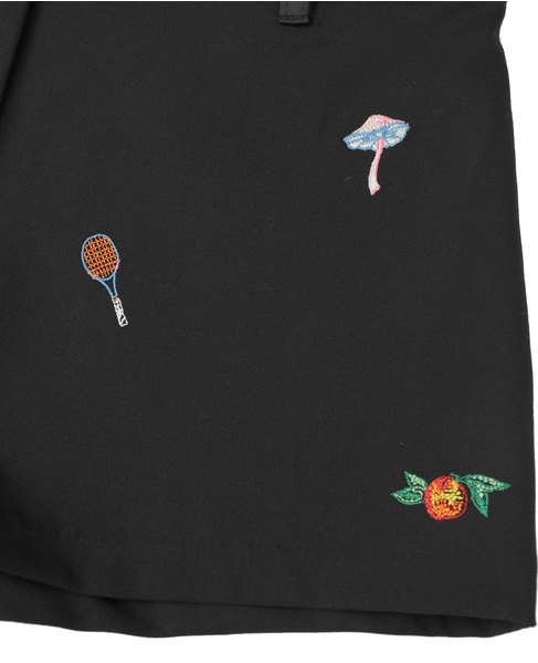 【Casablanca/カサブランカ】Embroidered Motif Wool Tailored Shorts（刺繍モチーフ ウール テーラード ショーツ） 詳細画像 ブラック 6