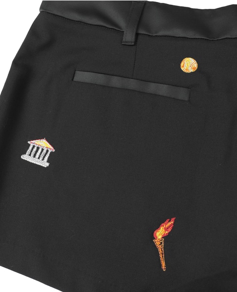 【Casablanca/カサブランカ】Embroidered Motif Wool Tailored Shorts（刺繍モチーフ ウール テーラード ショーツ） 詳細画像 ブラック 7