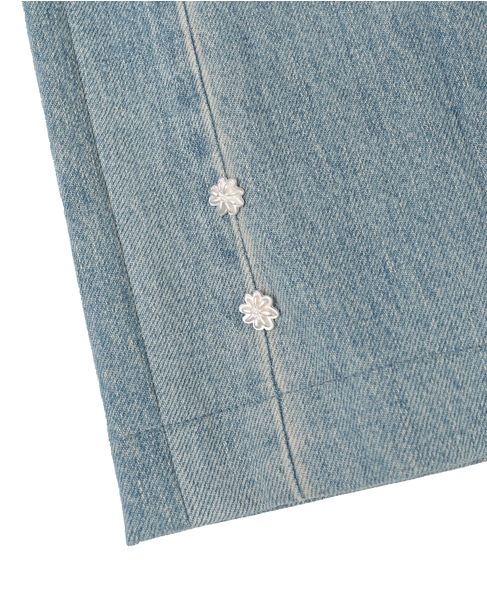 【KURO/クロ】Patchwork-inspired denim pants 詳細画像 インディゴ 6