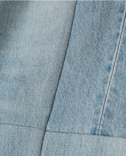 【KURO/クロ】Patchwork-inspired denim pants 詳細画像 インディゴ 7