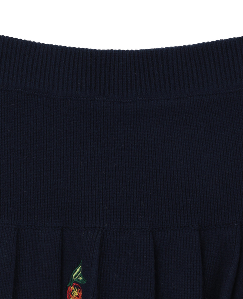 【Casablanca/カサブランカ】エンブロイダリーアート・プリーツスカート 詳細画像 ブラック 3