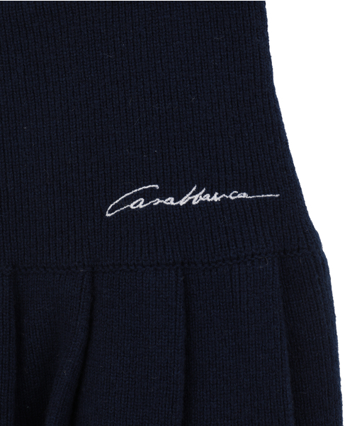 【Casablanca/カサブランカ】エンブロイダリーアート・プリーツスカート 詳細画像 ブラック 5