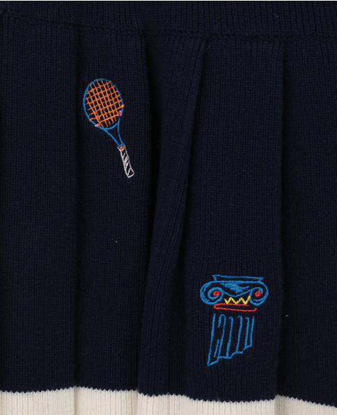 【Casablanca/カサブランカ】エンブロイダリーアート・プリーツスカート 詳細画像 ブラック 8