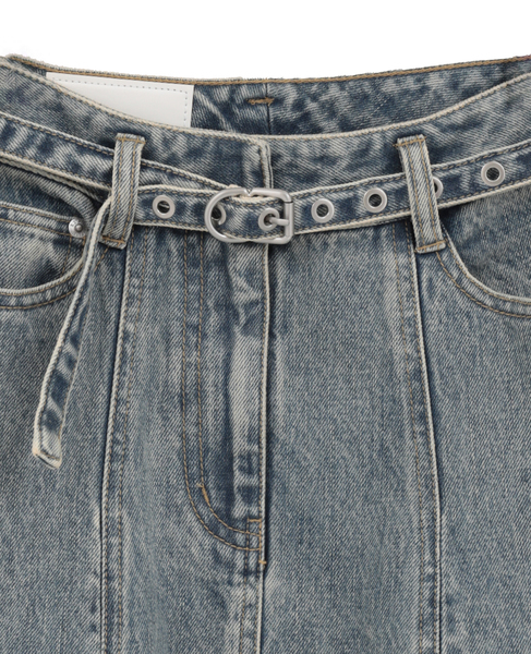 【3.1 Phillip Lim/スリーワンフィリップリム】belted denim skirt 詳細画像 ブラック 3