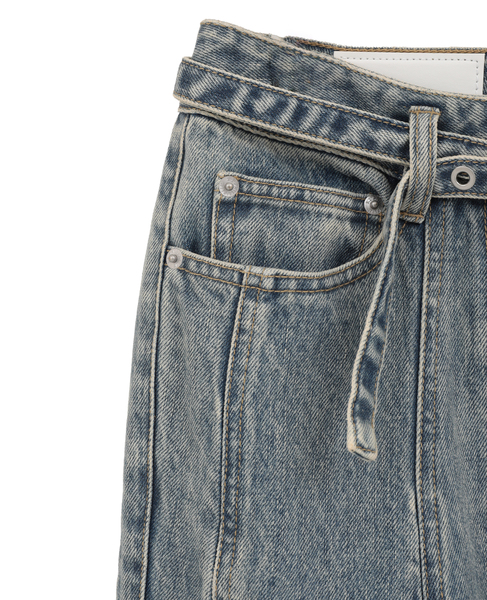 【3.1 Phillip Lim/スリーワンフィリップリム】belted denim skirt 詳細画像 ブラック 5