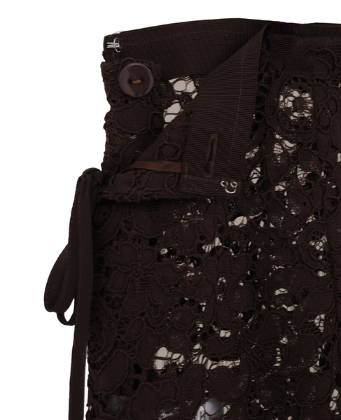 【BAUM UND PFERDGARTEN/バウムウンドヘルガーテン】フラワーレース・サイドリボンスカート 詳細画像 ブラウン 4