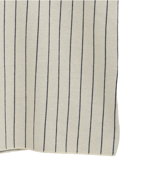 【BAUM UND PFERDGARTEN/バウムウンドヘルガーテン】ナンバリングデザイン・ストライプニットトップス 詳細画像 アイボリー 5