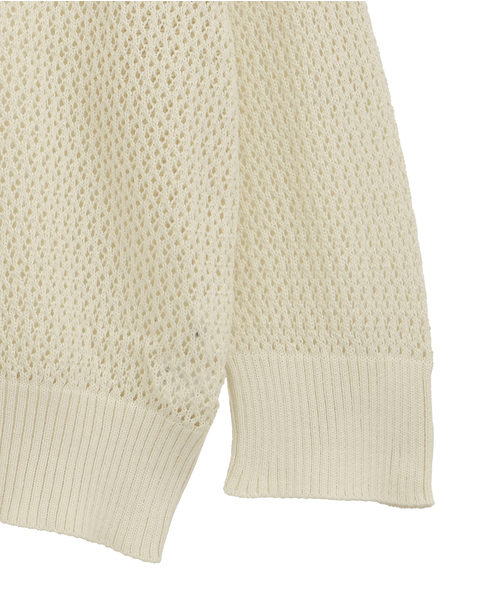 【EZUMI/エズミ】Cotton V-neck knit  詳細画像 アイボリー 4