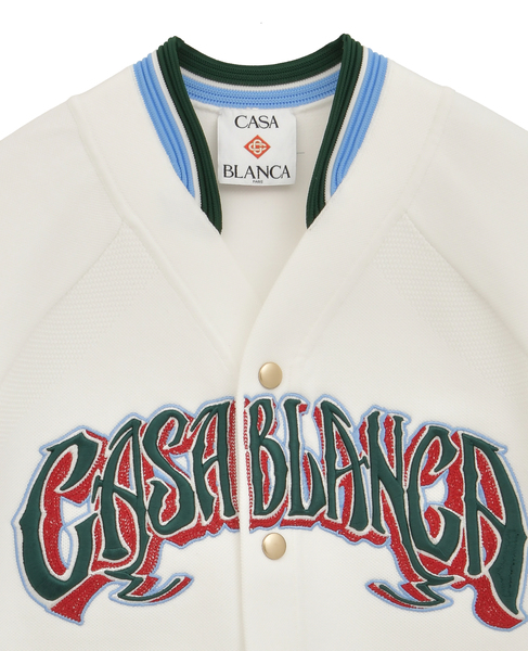 【Casablanca/カサブランカ】ロゴエンブロイダリー・ベースボールシャツ 詳細画像 ホワイト 3