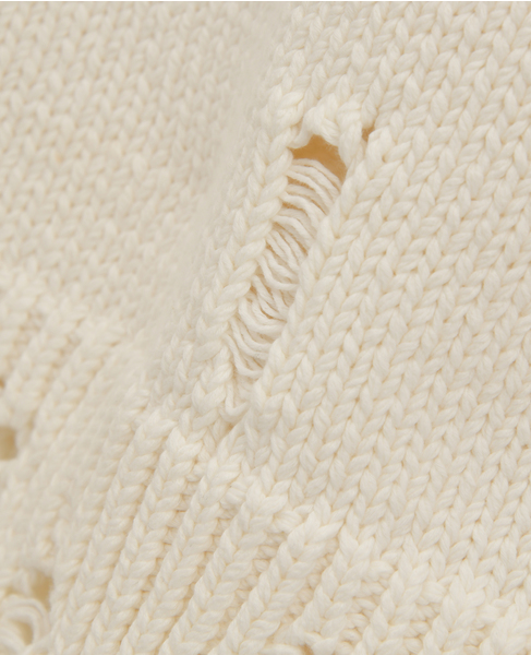 【Casablanca/カサブランカ】ナンバリング・ディストレストニットベスト 詳細画像 ホワイト 7