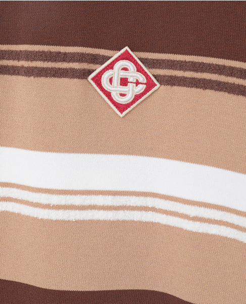 【Casablanca/カサブランカ】Stripe Polo Shirt 詳細画像 ブラウン 6
