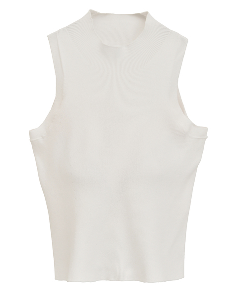 【NICENICE MOMENT/ナイスナイスモーメント】アメリカンスリーブクロップドトップ 詳細画像 ホワイト 1