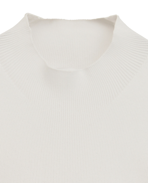 【NICENICE MOMENT/ナイスナイスモーメント】アメリカンスリーブクロップドトップ 詳細画像 ホワイト 2