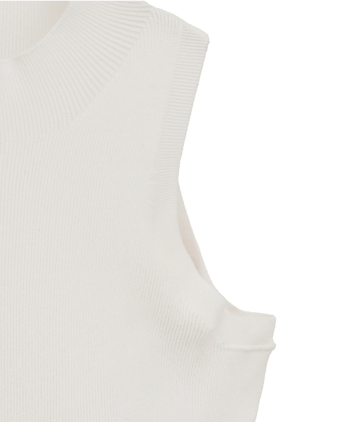 【NICENICE MOMENT/ナイスナイスモーメント】アメリカンスリーブクロップドトップ 詳細画像 ホワイト 3