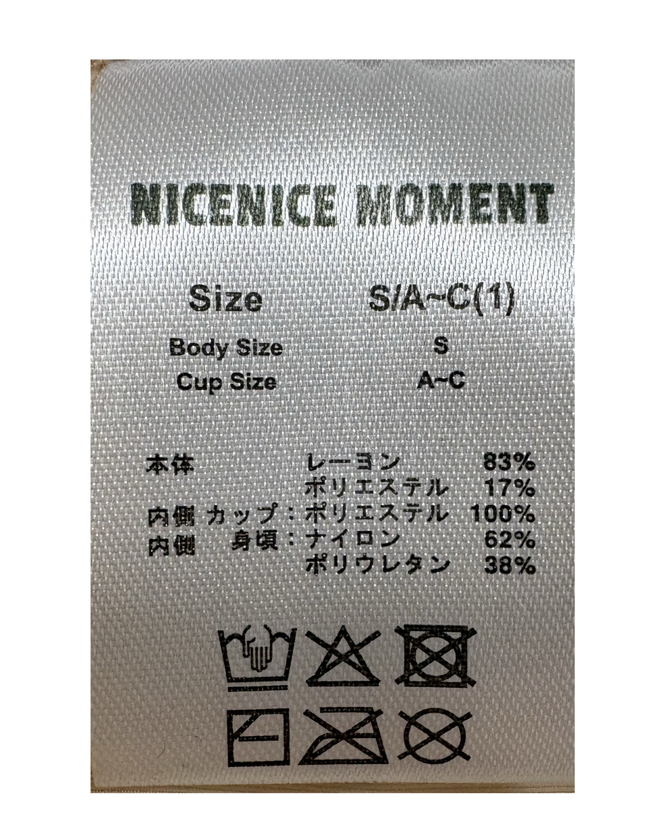 【NICENICE MOMENT/ナイスナイスモーメント】アメリカンスリーブクロップドトップ 詳細画像 ブラック 6
