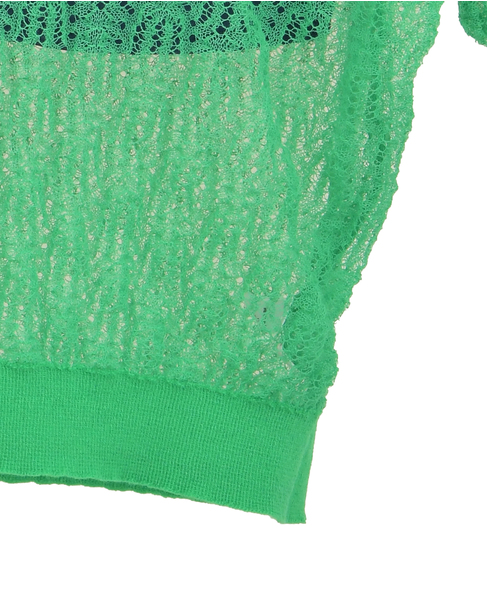【NICENICE MOMENT/ナイスナイスモーメント】レースニットトップ 詳細画像 グリーン 5