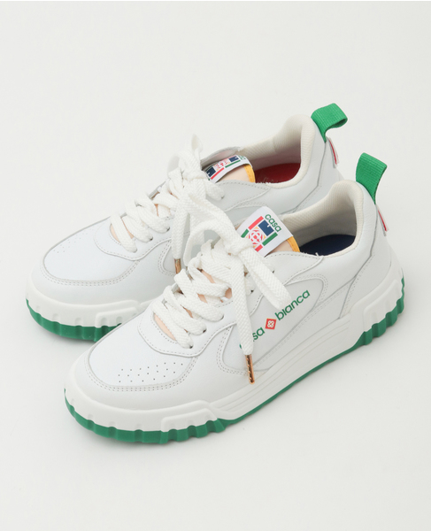 【Casablanca/カサブランカ】Tennis Court Sneaker Leather 詳細画像 ホワイト 1