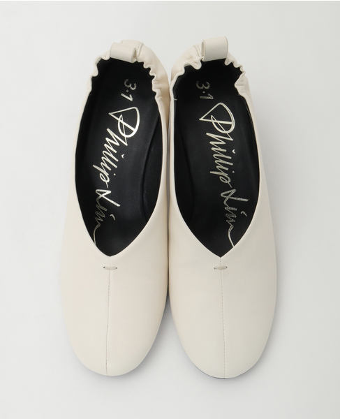 【3.1 Phillip Lim/スリーワンフィリップリム】Nadia Heeled Ballerina Pumps 詳細画像 ホワイト 2