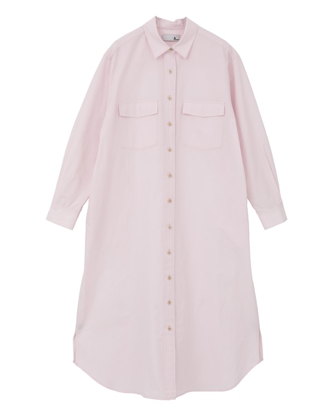 【A_/エース】こなれ感ロングシャツワンピース 詳細画像 ピンク 1