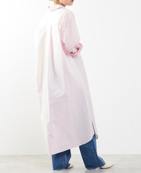【A_/エース】こなれ感ロングシャツワンピース 詳細画像 ピンク 4