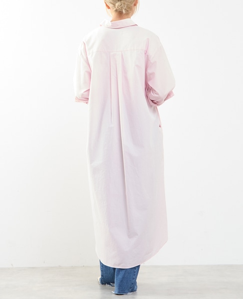 【A_/エース】こなれ感ロングシャツワンピース 詳細画像 ピンク 5