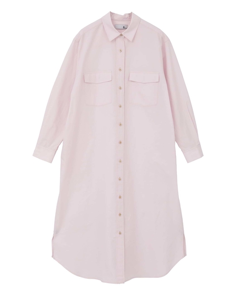 【A_/エース】こなれ感ロングシャツワンピース 詳細画像 ピンク 7
