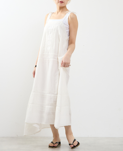 ピンタックレース キャミワンピース 詳細画像 ホワイト 3