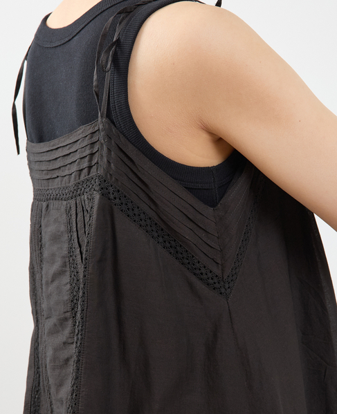 ピンタックレース キャミワンピース 詳細画像 ブラック 8