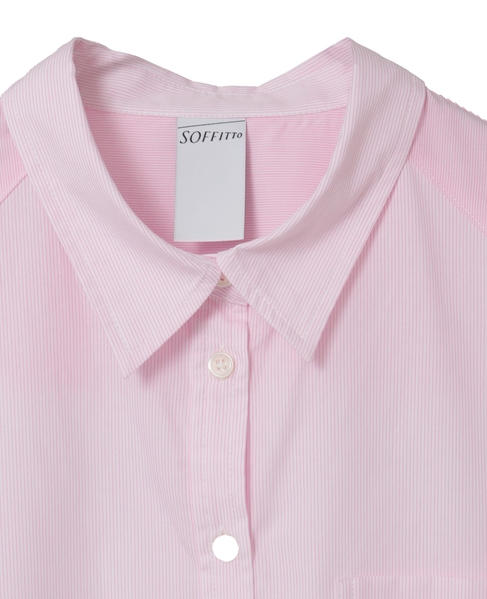 コットン先染めストライプMIXシャツ 詳細画像 ピンク 10