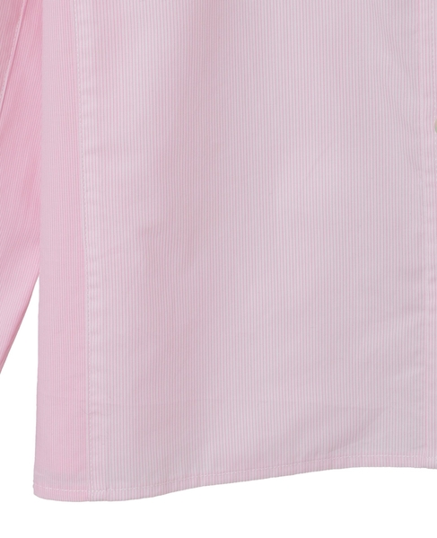 コットン先染めストライプMIXシャツ 詳細画像 ピンク 14