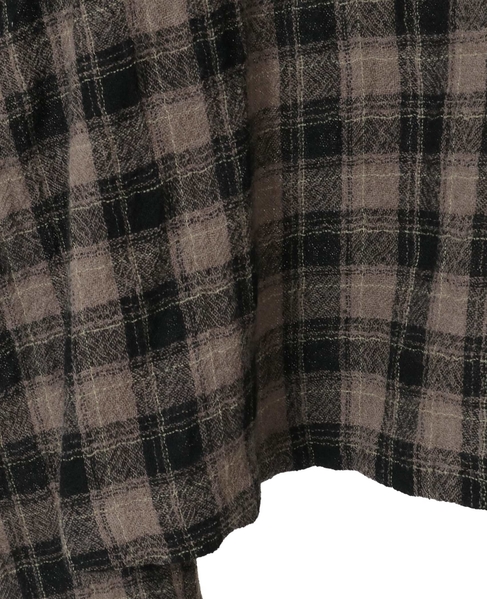 【A_/エース】ウールチェックブラウス 詳細画像 ブラウン系その他 14