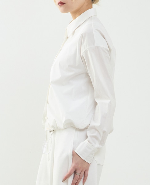 ビジュー付裾ドローストリングブラウス 詳細画像 オフホワイト 2