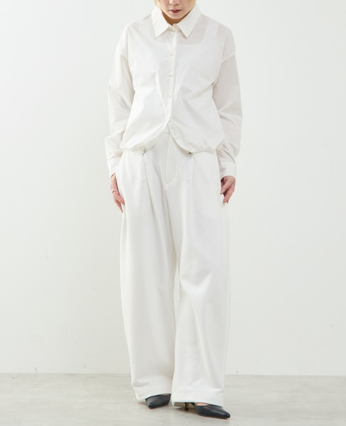 ビジュー付裾ドローストリングブラウス 詳細画像 オフホワイト 4